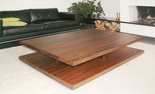 Salontafel van massief ovangkol of amazakoue